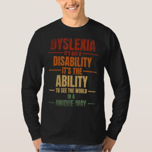 Dyslexia Warrior Reading Disorder Dyslexia Awarene T-Shirt