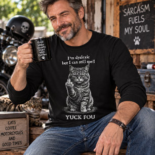 Dyslexic Funny Cat Tri-Blend Shirt