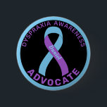 Dyspraxia Awareness Advocate Ribbon Black Button<br><div class="desc">Dyspraxia Awareness Advocate Ribbon Black Button for awareness and support for people fighting dyspraxia.</div>