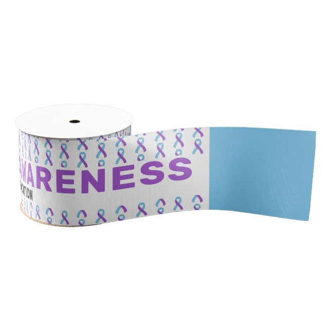 Dyspraxia Awareness Pattern Ribbon Grosgrain Ribbon (Spool)