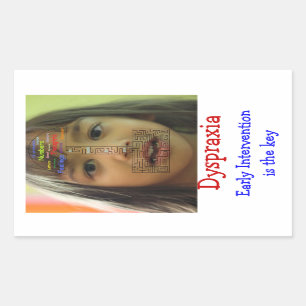 Dyspraxia awareness rectangular sticker