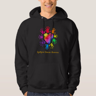 Dysthymic Disorder Awareness Hands Dysthymic Disor Hoodie