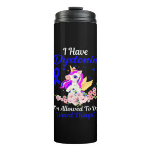Dystonia Awareness Funny Unicorn Friend Family Sup Thermal Tumbler