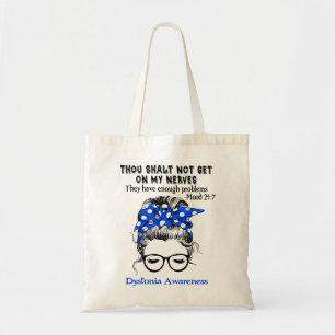 Dystonia Awareness Ribbon Support Gifts Tote Bag