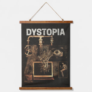 Dystopia - Techno-Dystopian Streetwear Design Hanging Tapestry