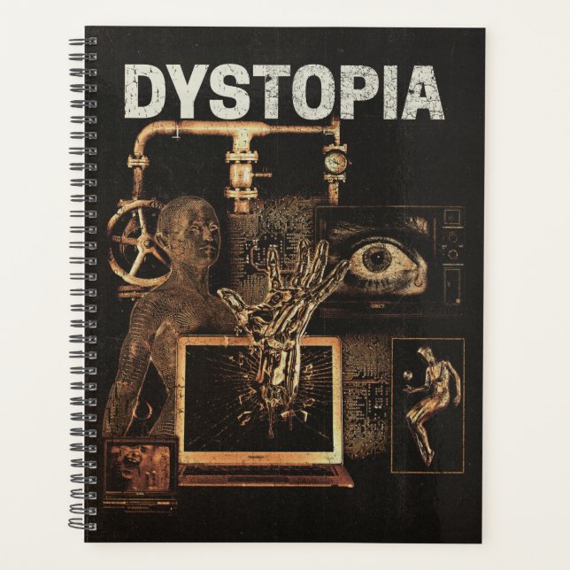 Dystopia - Techno-Dystopian Streetwear Design Planner (Front)