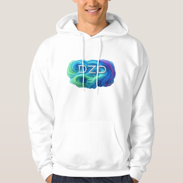 DZD Logo Swirling Colours Hoodie (Front)