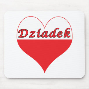 Dziadek Polish Heart Mouse Pad