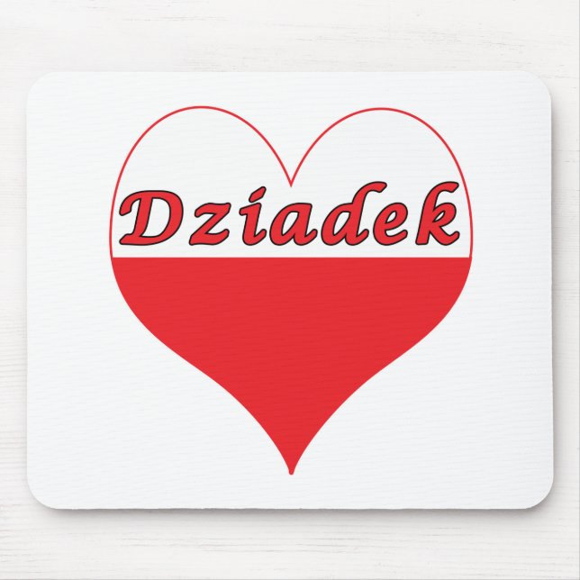 Dziadek Polish Heart Mouse Pad (Front)