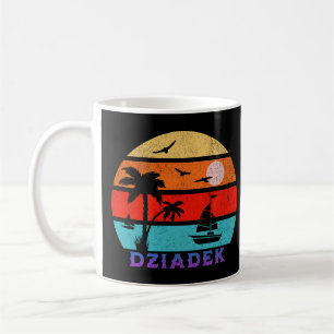 Dziadek Retro Sunset Ocean Grandfather Coffee Mug