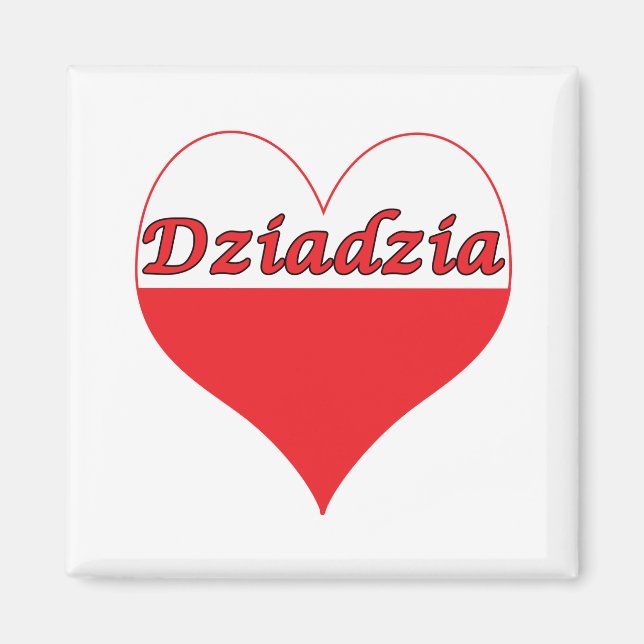 Dziadzia Polish Heart Magnet (Front)