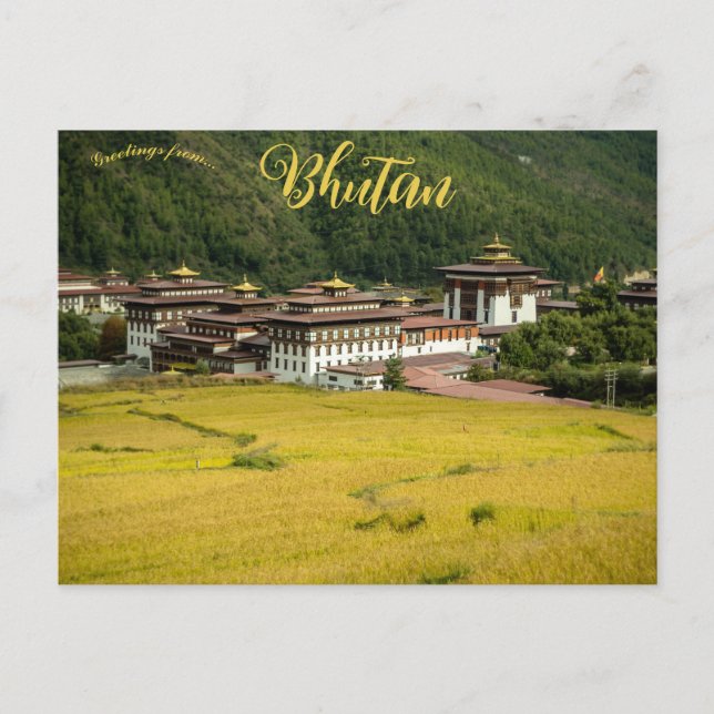Dzong Monastery in Bhutan Postcard (Front)
