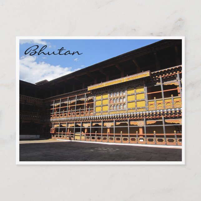 dzong paro courtyard postcard (Front)