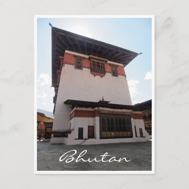 dzong tower bhutan postcard (Front)