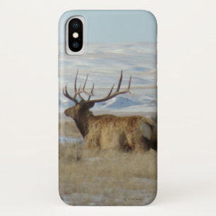 E22 Bull Elk and Snowy Hills Case-Mate iPhone Case