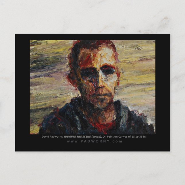 e266 - JUDGING THE SCENE Postcard (Front)