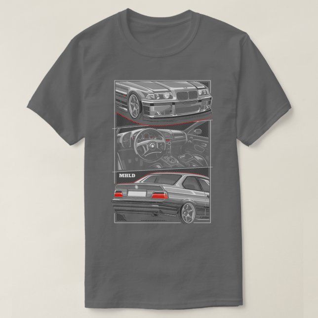 E36 Sport Car Illustratio Perfect Gift  T-Shirt (Design Front)