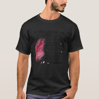 e4ox He Will Cover You With His Feathers Christian T-Shirt