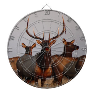 E66 Bull Elk and Cows Dartboard