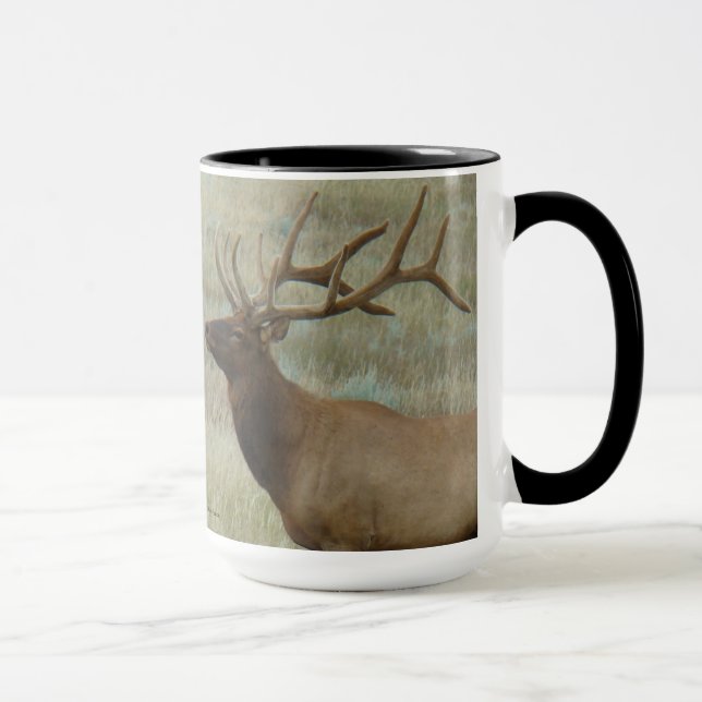 E9 Bull Elk in Velvet Mug (Right)