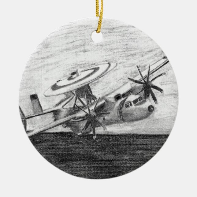 E-2C Hawkeye (Screwtop) Ceramic Ornament (Front)