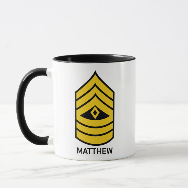 E-8 First Sergeant US Army Rank Mug (Left)