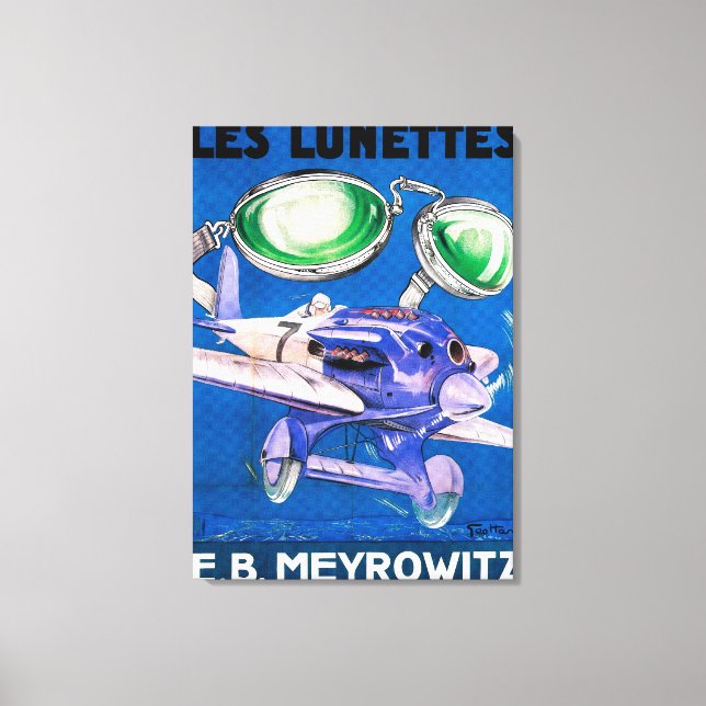 E.B. Meyrowitz Flying Goggles Advertisement Canvas Print (Front)
