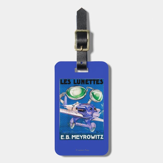 E.B. Meyrowitz Flying Goggles Advertisement Luggage Tag (Front Vertical)
