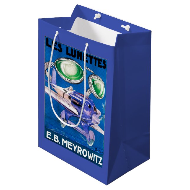 E.B. Meyrowitz Flying Goggles Advertisement Medium Gift Bag (Front Angled)