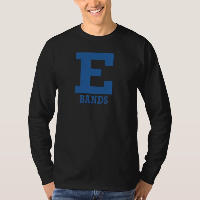 E-Bands Mens/Womens Black Long Sleeve T-Shirt (Front)
