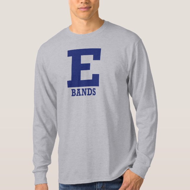 E-Bands Mens/Womens Grey Long Sleeve T-Shirt (Front)