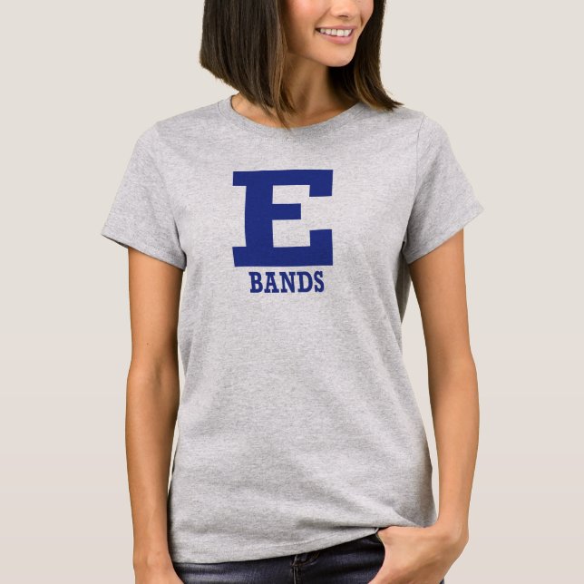 E-Bands Women's Grey Short Sleeve T-Shirt (Front)