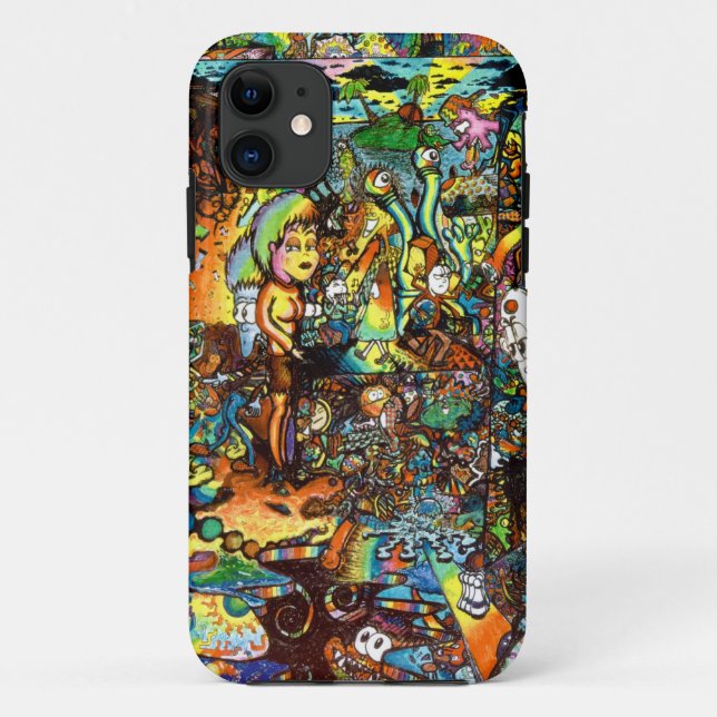 E Bent Psychedelic Art Case-Mate iPhone Case (Back)