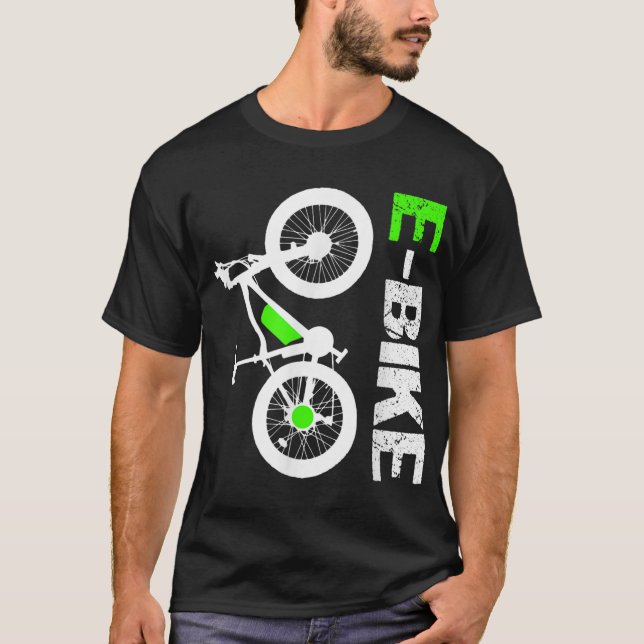 E-Bike - Cool Electric Bicycle Gift T-Shirt (Front)