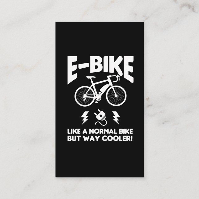 E-Bike Cycling Electric Bicycle biking Business Card (Front)