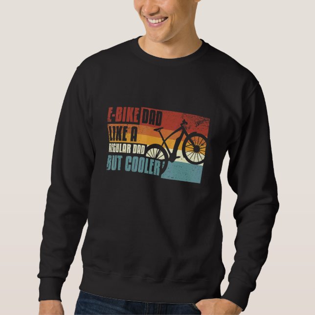 E-Bike E-Mtb Retro Cool E-Bike Dad Sweatshirt (Front)