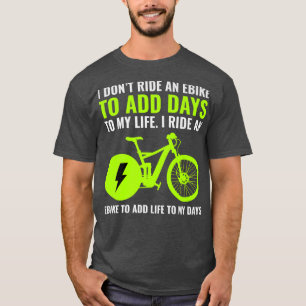 E-Bike Electric-Bike E-Cyclist Bicycling Rider Bic T-Shirt