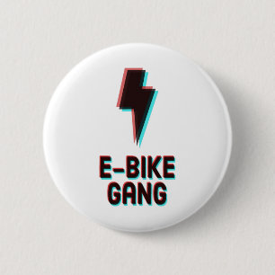 E-bike Gang Mountain Biking 6 Cm Round Badge