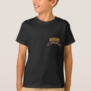 E Co 51st Infantry LRS Scroll, Ranger Tab T-Shirt