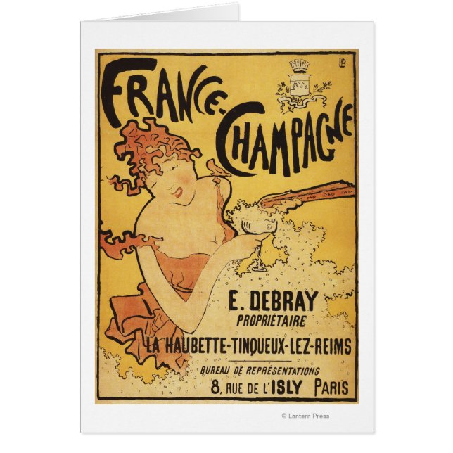 E. Debray Champagne Advertisement Poster (Front)