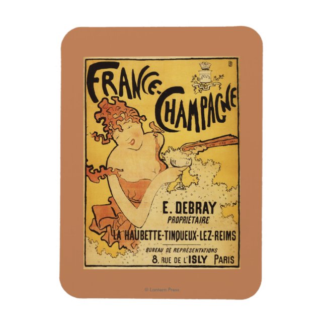 E. Debray Champagne Advertisement Poster Magnet (Vertical)