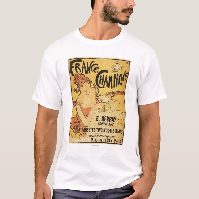 E. Debray Champagne Advertisement Poster T-Shirt (Front)