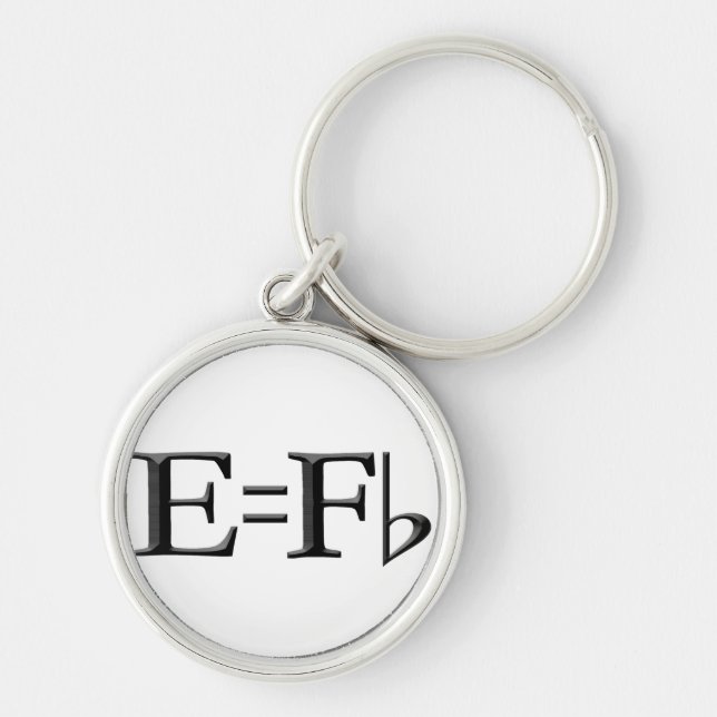 e=f flat kechain key ring (Front)
