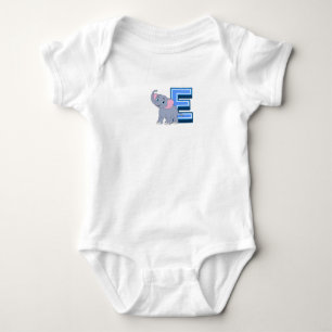 E for Elephant Baby Bodysuit