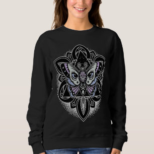 E Girl Occult Aesthetic Moth Pastel Goth Occult Wi Sweatshirt