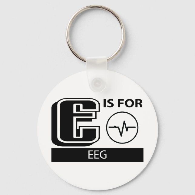E Is For EEG Key Ring (Front)