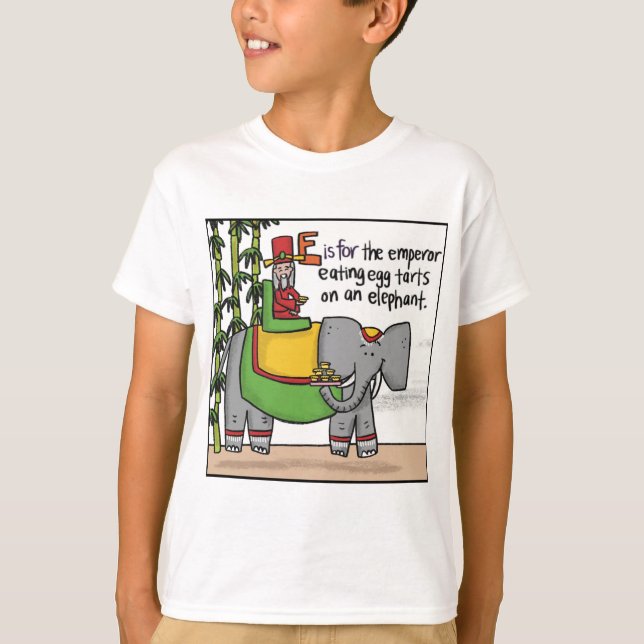 E is for Egg Tarts Kids T-shirt (Front)