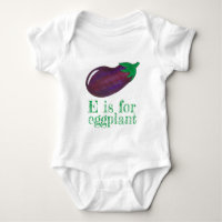 E is for EGGPLANT Purple Aubergine Vegetable ABCs