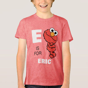 E is for Elmo Add Your Name Tri-Blend Shirt