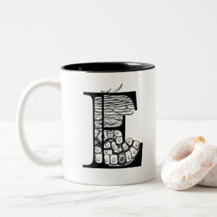 E is for Epidermis (mug) Two-Tone Coffee Mug